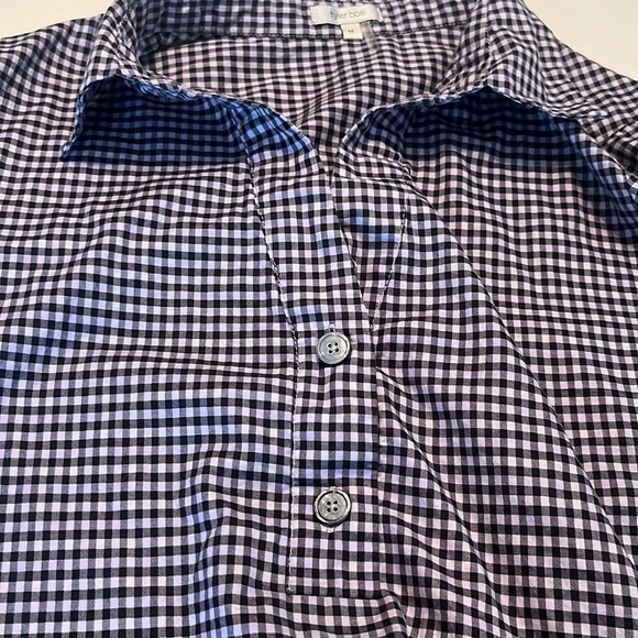 NWOT tyler böe Chatham Check Teri Top Lavender Size M - Picture 9 of 14